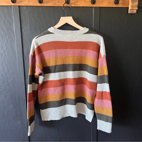Madewell Striped Crew Neck Pocket Sweater - Picture 9 of 13